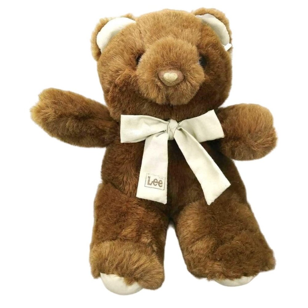 LEE Jeans Teddy Bear Vintage Stuffed Animal Plush Toy Lovey Advertising Promo